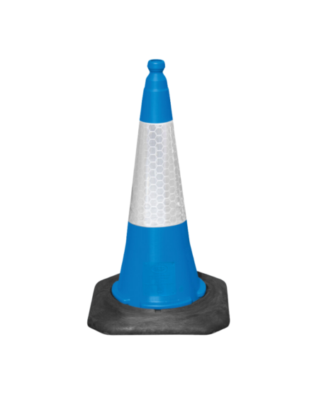 CONE DE SIGNALISATION BLEU AVEC UNE BANDE REFLEC,  JSP DOMINATOR HAUTEUR - 75CM