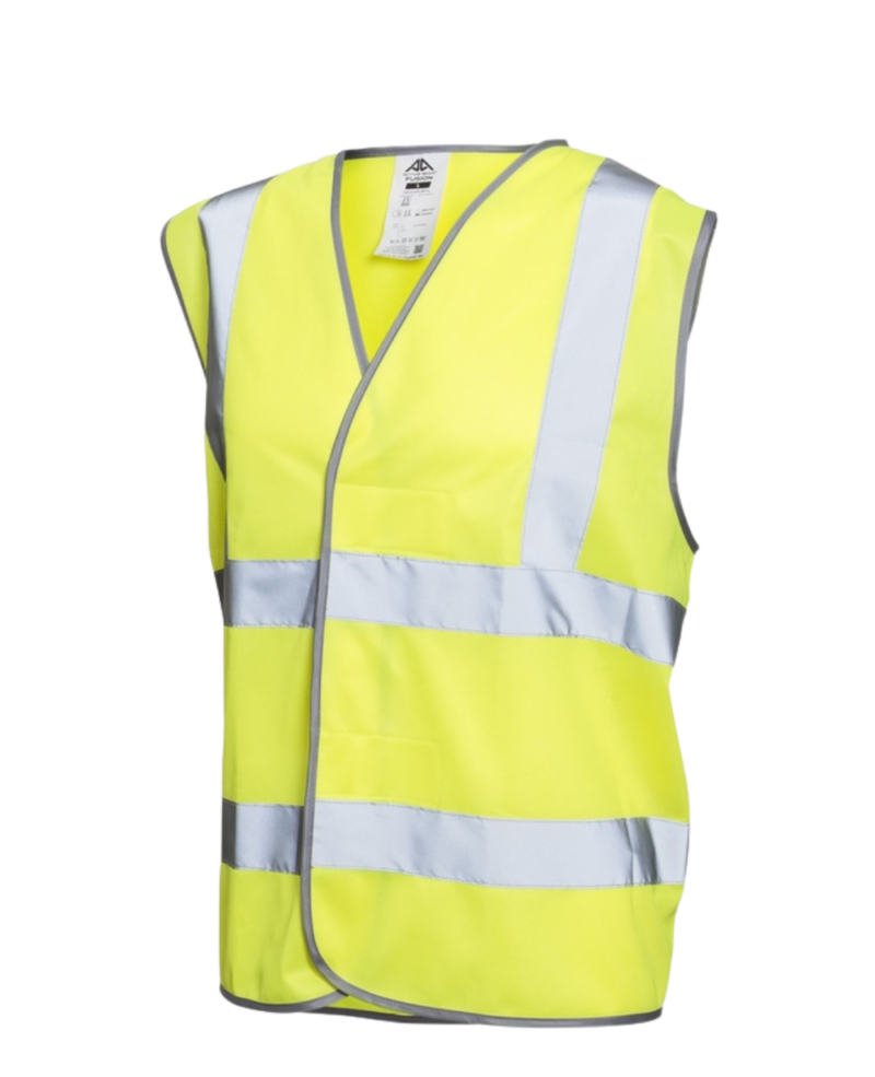 GILET DE SECURITE IVOIRE SAFETY JAUNE + 4 BANDES REFLECHISSANTES