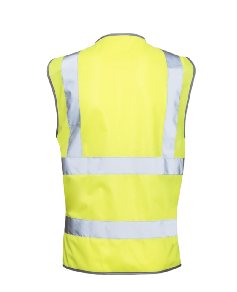 GILET DE SECURITE IVOIRE SAFETY JAUNE + 4 BANDES REFLECHISSANTES – Image 2