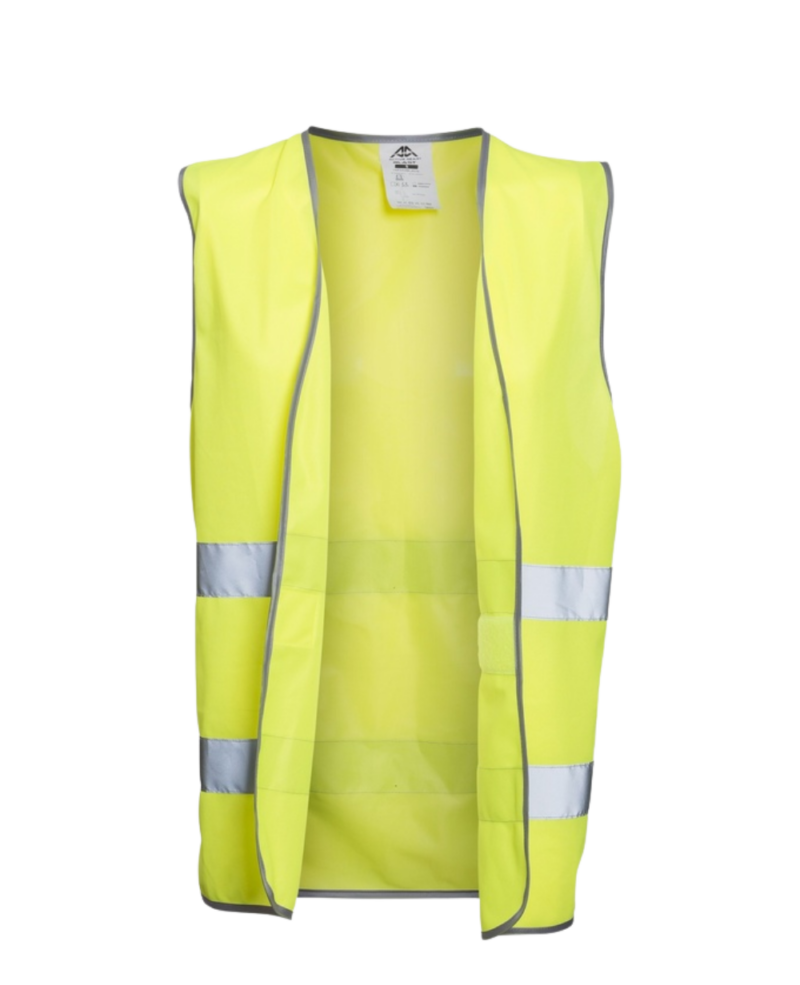 GILET DE SECURITE IVOIRE SAFETY JAUNE DEUX BANDES REFLECHISSANTES CLASSE 2 – Image 3