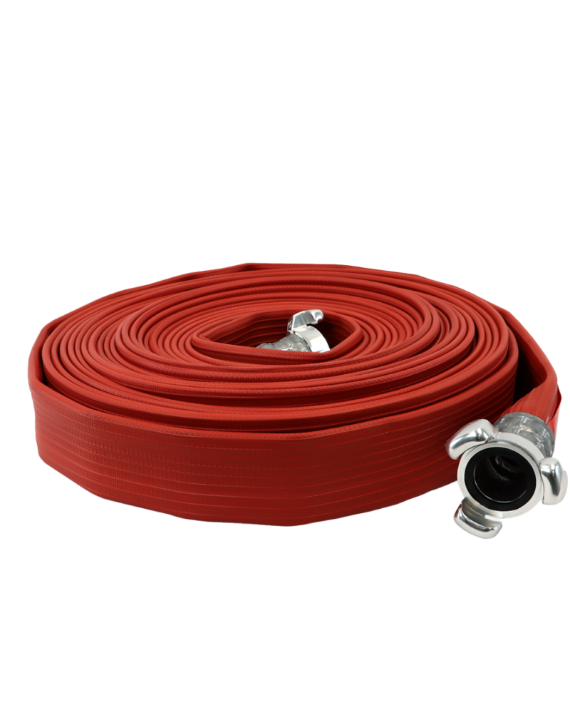 TUYAU D'INCENDIE ROUGE DIAMETRE 70 LONGUEUR 20 METRES AVEC RACCORD STORZ – Image 2