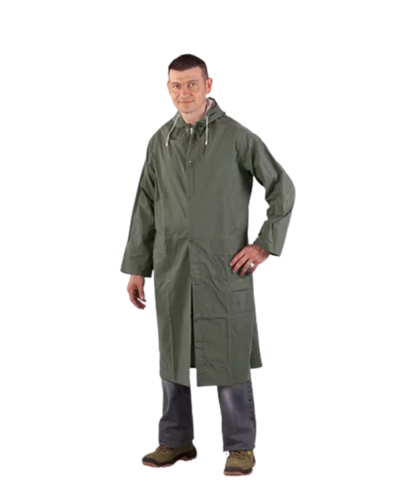 MANTEAU DE PLUIE DOUBLE ENDUCTION PVC VERT – Image 2