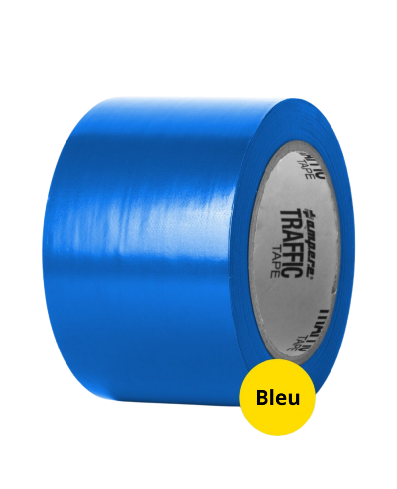 RUBAN ADHESIF DE MARQUAGE AU SOL BLEU - AMPERE TRAFFIC TAPE® SERIE 1, 50MM X33 METRES