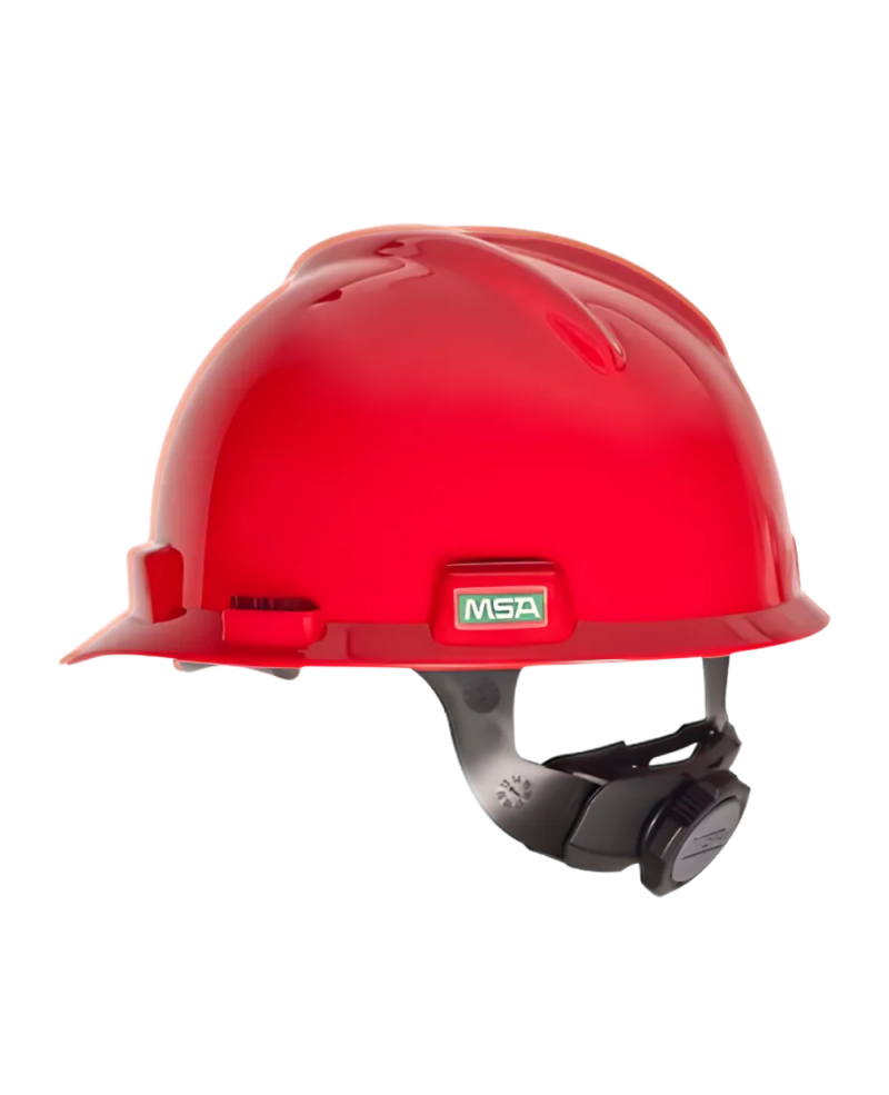 CASQUE DE SECURITE MSA V-GARD STYLE CASQUETTE + MOLETTE, ROUGE