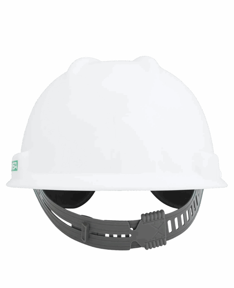 Casque de sécurité MSA V-Gard, non ventilé, blanc – Image 3
