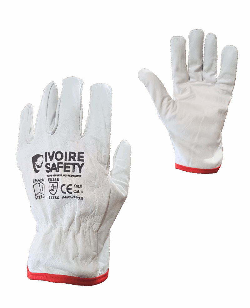 GANT MAITRISE IVOIRE SAFETY AMS-1215 EN CUIR SOUPLE FLEUR DE BUFFLE – Image 3