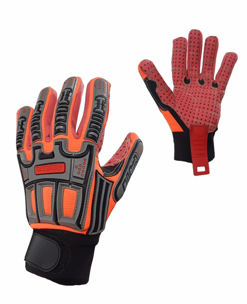 GANT ANTI-COUPURE HEXARMOR, CUT E/ANTI-IMPACT/PICOT, HV ORANGE – Image 3