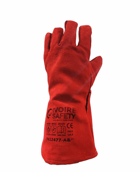 GANT SOUDEUR IVOIRE SAFETY AMS-1103, ANTICHALEUR, ROUGE