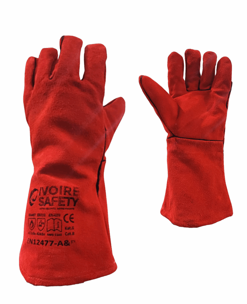GANT SOUDEUR IVOIRE SAFETY AMS-1103, ANTICHALEUR, ROUGE – Image 3