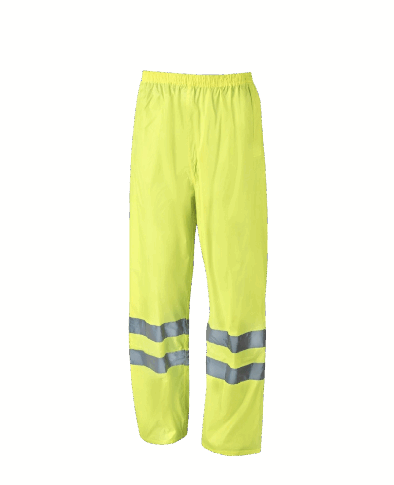 ENSEMBLE DE PLUIE AQUA, VESTE + PANTALON, JAUNE FLUO AVEC BANDES REFLECHISSANTES – Image 3