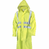 MANTEAU DE PLUIE OCEAN, JAUNE FLUO AVEC BANDES REFLECHISSANTES