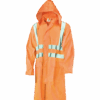 MANTEAU DE PLUIE OCEAN , ORANGE FLUO AVEC BANDES REFLECHISSANTES