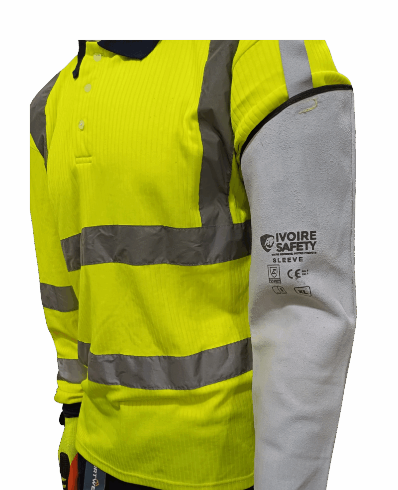 MANCHETTE SOUDEUR IVOIRE SAFETY AMS-1505 EN CUIR CROUTE – Image 2
