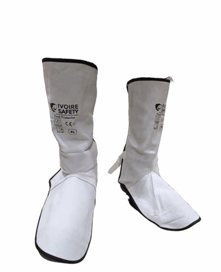 GUETRE SOUDEUR IVOIRE SAFETY AMS-1507, EN CUIR CROUTE