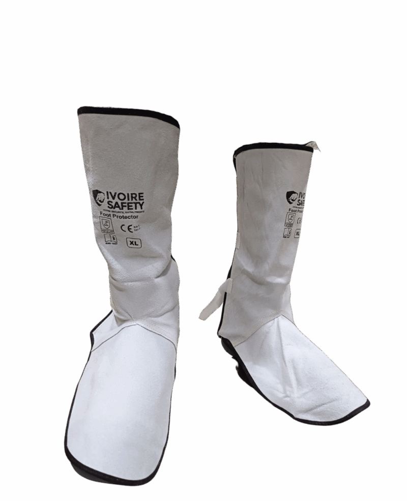 GUETRE SOUDEUR IVOIRE SAFETY AMS-1507, EN CUIR CROUTE
