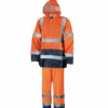 ENSEMBLE DE PLUIE RAINSTORM ORANGE/NAVY OXFORD + BANDES REFLECHISSANTES