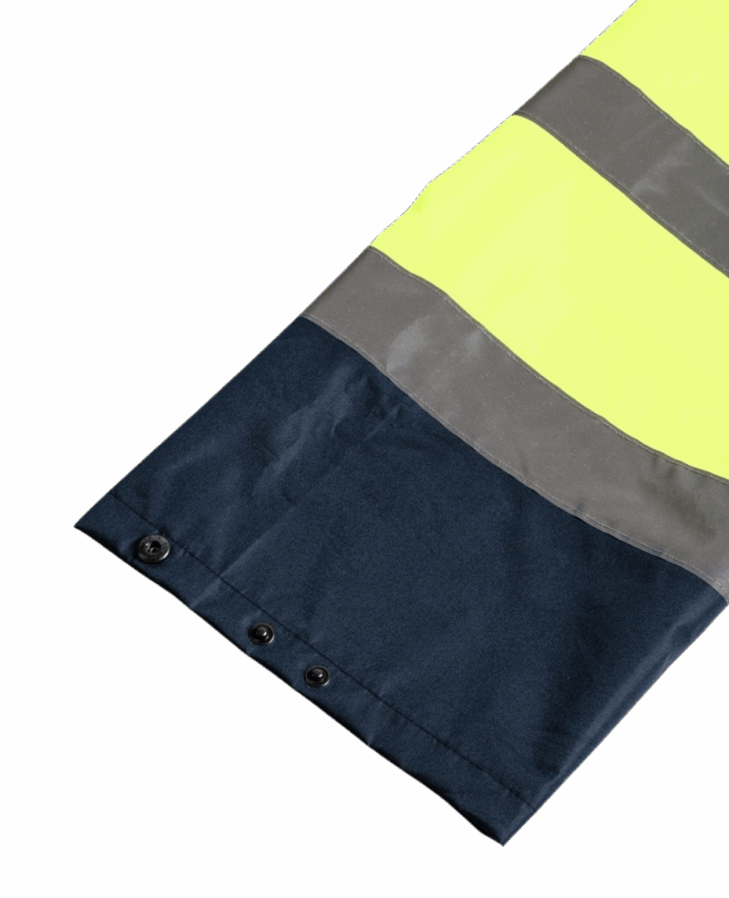 ENSEMBLE DE PLUIE RAINSTORM JAUNE HV/NAVY OXFORD + BANDES REFLECHISSANTES – Image 4