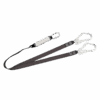 LONGE DOUBLE EN SANGLE POLYESTER + ABSORBEUR + 2 CROCHETS LONGUEUR 1,8 METRES