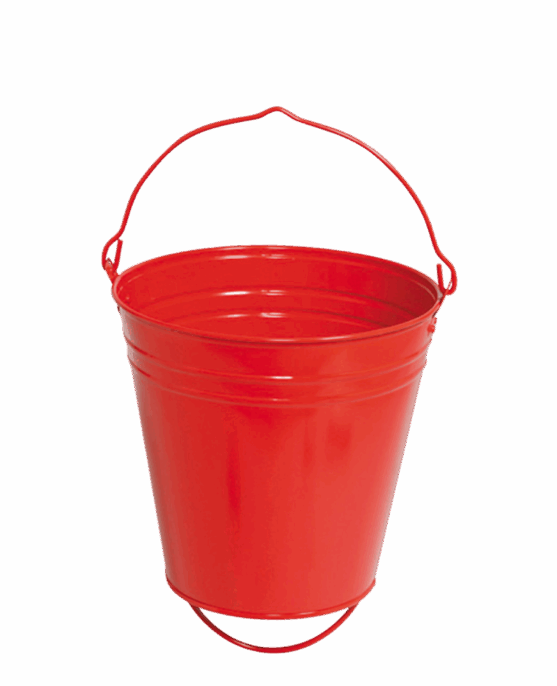 SEAU INCENDIE 10 LITRES, ROUGE