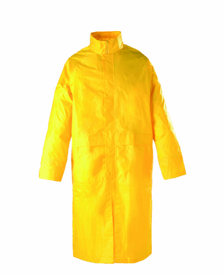 MANTEAU DE PLUIE SOUPLE PVC JAUNE