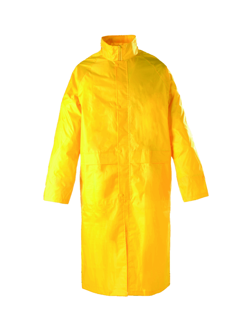 MANTEAU DE PLUIE SOUPLE PVC JAUNE