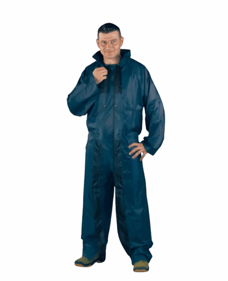 COMBINAISON DE PLUIE SOUPLE PVC BLEU MARINE