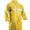 MANTEAU DE PLUIE JAUNE AVEC BANDE REFLECHISSANTE 3CM