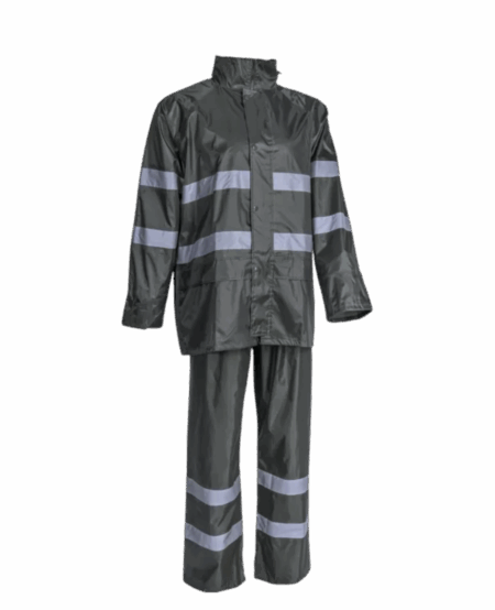 ENSEMBLE DE PLUIE RAINET, VERT AVEC BANDES REFLECHISSANTES