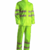 ENSEMBLE DE PLUIE RAINET, JAUNE FLUO AVEC BANDES REFLECHISSANTES