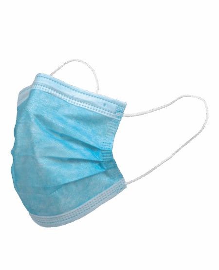 MASQUE CHIRURGICALE CERVA HYGOTRENDY VIRAZON, 3 PLIS BLEU (BOITE DE 50)