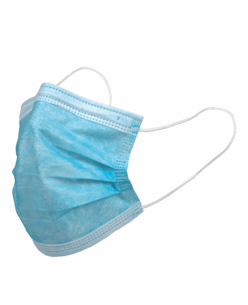MASQUE CHIRURGICALE CERVA HYGOTRENDY VIRAZON, 3 PLIS BLEU (BOITE DE 50)