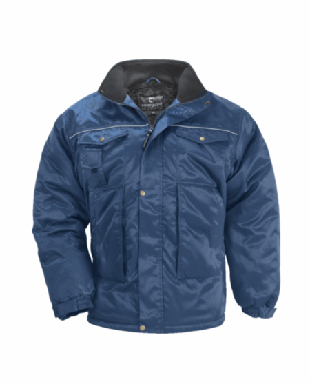 PARKA BEAVER - 60%CO/40%PES + FOURRURE INTERIEURE - BLEU