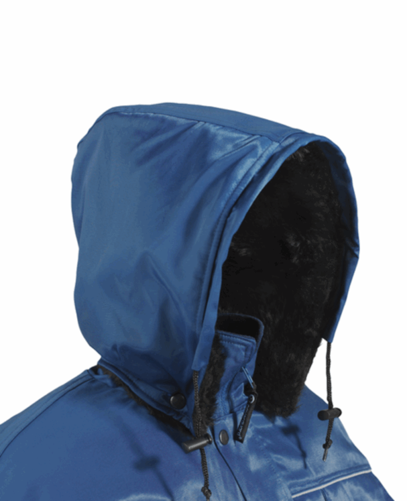PARKA BEAVER - 60%CO/40%PES + FOURRURE INTERIEURE - BLEU – Image 2