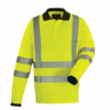 POLO HAUTE VISIBILITE MANCHE LONGUE AVEC BANDES REFLECHISSANTES, JAUNE FLUO