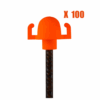 EMBOUT DE SECURITE ORANGE AVEC CROCHET (SAC DE 100 PCS)