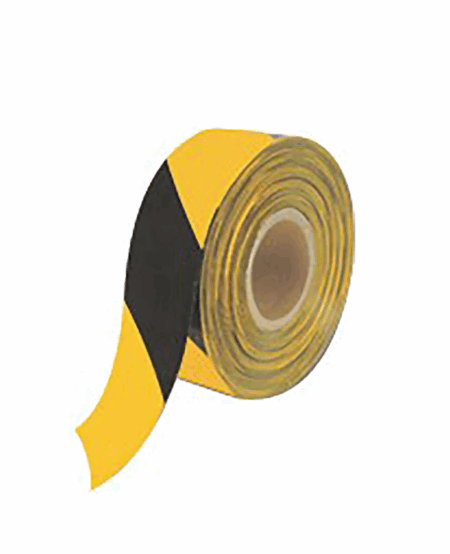 RUBAN ADHESIVE JAUNE/NOIR LARGEUR 5CM - JAR