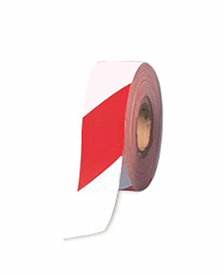 RUBAN ADHESIVE BLANC/ROUGE LARGEUR 5CM - JAR