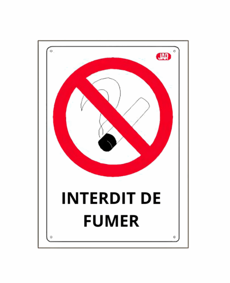 PANNEAU DE SIGNALISATION INTERDICTION DE FUMEE JAR EN PVC - 0,7MM