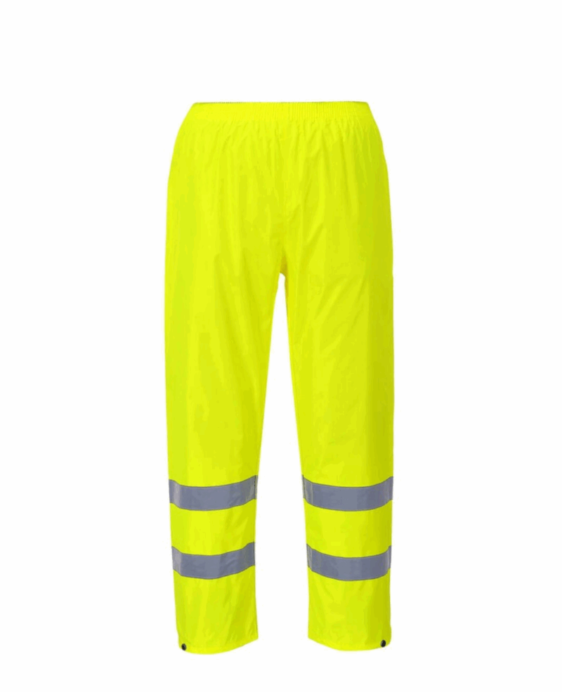 PANTALON DE PLUIE H441 PORTWEST HAUTE VISIBILITE,  JAUNE AVEC BANDES
