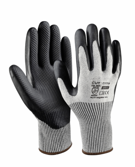 GANT ACTIVE CUT C1180, ANTI-COUPURE CUT D ENDUCTION LATEX NOIR DIAMOND GRIP