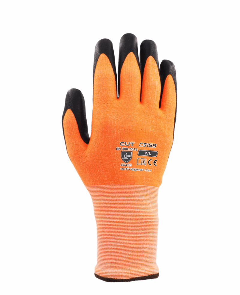 GANT ANTI-COUPURE ACTIVE CUT C3160, ENDUCTION MICROMOUSSE NITRILE NOIR + TACTILE – Image 2