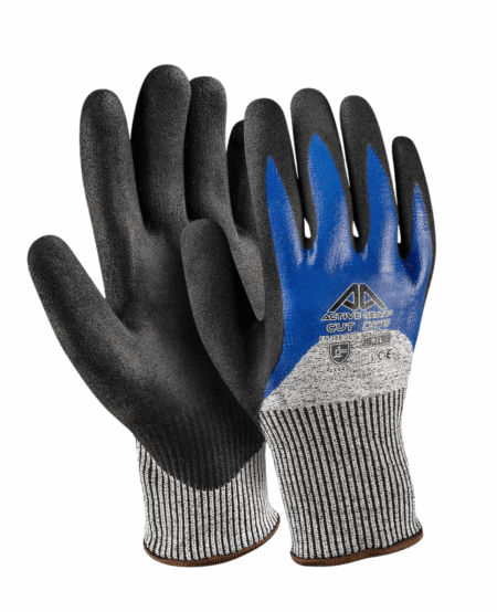 GANT ANTI-COUPURE ACTIVE CUT C3180, CUT D ENDUCTION NITRILE LISSE BLEU