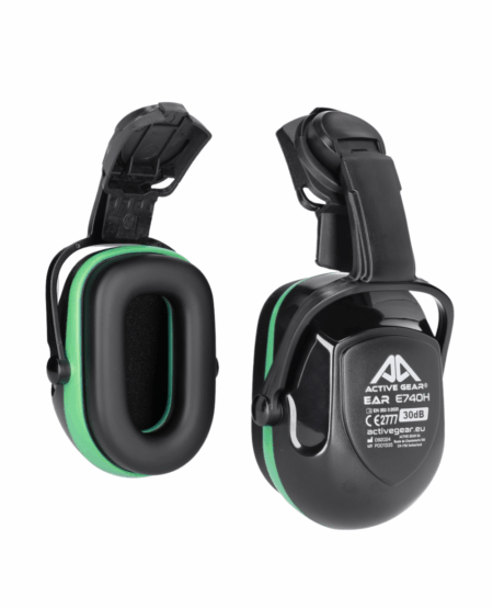 COQUILLE ANTI-BRUIT EAR ACTIVE E740H COQUE EN ABS 0% METAL NOIR/VERT SNR 30DB