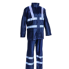 ENSEMBLE DE PLUIE TYPHOON BLEU NAVY + BANDES REFLECH 100% POLYESTER