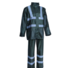 ENSEMBLE DE PLUIE TYPHOON VERT + BANDES REFLECH 100% POLYESTER