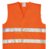 GILET HI-VIZ ORANGE DOUBLE BANDE CLASSE 2.