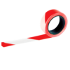 RUBAN DE SIGNALISATION ADHESIF ROUGE/BLANC 66 METRES X 50MM