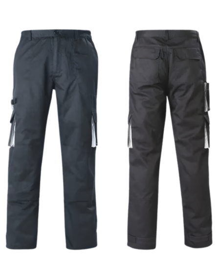 NAVY PANTALON MARINE/GRIS 60%COTON/40% POLYESTER TAILLE