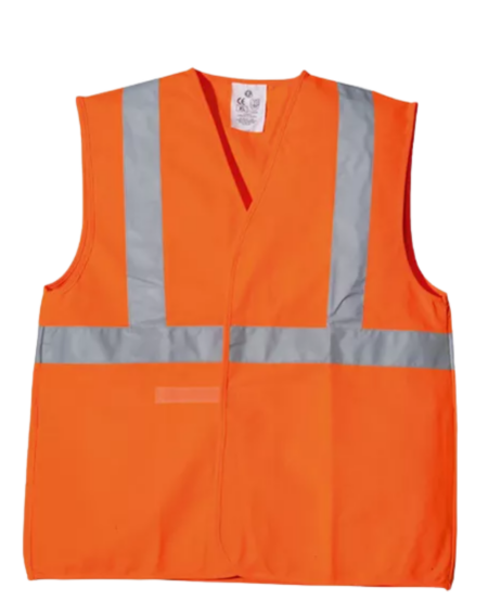 GILET ECO HI-VIZ ORANGE BANDE BAUDRIER