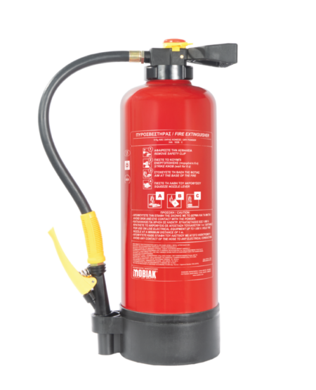 EXTINCTEUR POUDRE ABC 9KG PRESSION AUXLIAIRE MOBIAK + SUPPORT